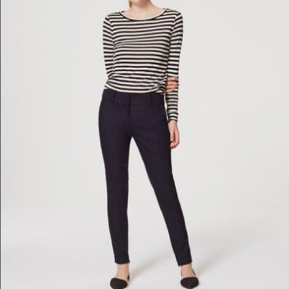 LOFT Pants - Loft Marissa Dark Blue Ankle Dress Pants